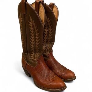 Tony Lama Two-Tone Brown Western Boots